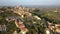 Aerial view of San Gimignano and its medieval old town with the famous towers