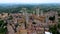 Aerial view of San Gimignano in Tuscany, Italy. UNESCO World Heritage Site