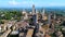 Aerial view of San Gimignano in Tuscany, Italy. UNESCO World Heritage Site