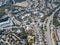 Aerial view of a san mateo suburb houses development