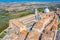 Aerial view of the Sanctuary of the Holy House of Loreto in Ital