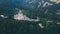 Aerial view of The Sanctuary of Oropa in tj Italian Alps.