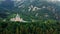 Aerial view of The Sanctuary of Oropa in tj Italian Alps.