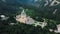 Aerial view of The Sanctuary of Oropa in tj Italian Alps.