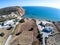 Aerial view with Sand and cliffs in Provatas beach