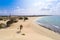 Aerial view on sand dunes in Chaves beach Praia de Chaves in Bo