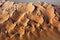 Aerial view of sand dunes at Rub Al Khali