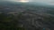 Aerial view of sand quarry, industrial extraction of sand in Bali.