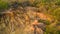 Aerial view of sandstone erosion