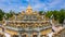 Aerial view sandstone pagoda in Wat Pa Kung Temple, Wat Prachakom Wanaram, Roi Et, Thailand