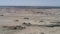 Aerial view of sandy rocks desert in the World Town of Demons of Karamay, Xinjiang, China