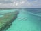 Aerial view of sandy toes island, Bahamas Beaches