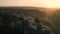 Aerial view of Santa Casilda shrine at sunset, La Bureba Burgos province, Castile-Leon .