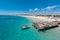 Aerial view of Santa Maria beach in Sal Cape Verde - Cabo Verde