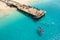 Aerial view of Santa Maria beach in Sal Island Cape Verde - Cabo Verde