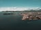 Aerial view Santa Ponsa coastal town of Mallorca. Spain