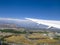 aerial view of Santiago de Chile with the mountains of Andes