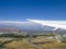 Aerial view of Santiago de Chile with the mountains of the Andes