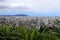 Aerial view Santos, located on the coast area of Sao Paulo State, Brazil