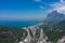 Aerial view of Sao Conrado and Pedra da Gavea