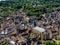 Aerial view of Sarlat la caneda town, in Perigord, Dordogne, France