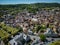 Aerial view of Sarlat la caneda town, in Perigord, Dordogne, France