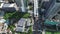 Aerial view of Sathorn and Saphan Taksin districts in Bangkok, Thailand