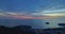 aerial view scenery sweet blue sky at Twilight above Pu island.