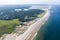 Aerial View of Scenic Cape Cod Beach