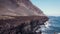 Aerial view of a scenic coastline landscape in el Hierro island, Canary Islands, Spain