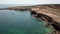 Aerial view of scenic coastline of Plemmirio in Sicily