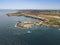 Aerial view of scenic coastline of Plemmirio in Sicily