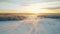 Aerial View Of Scenic Frozen Landscape At Sunset - Cabincore Rural Life Scenes