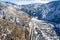 Aerial view scenic highway 70 on Glenwood Springs Colorado