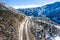 Aerial view scenic highway 70 on Glenwood Springs Colorado