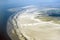Aerial view from the Schleswig-Holstein Wadden Sea National Park