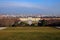 Aerial view of Schoenbrunn gardens in a sunny day