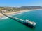 Aerial view of the scripps pier institute of oceanography, La Jolla, San Diego