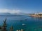 Aerial view of sea panorama of mediterranean coast