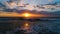 Aerial view of sea sunrise and beautiful cloudscape