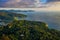 Aerial view of sea waves and fantastic Rocky coast in Phuket