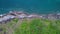 Aerial view of seacoast view in phuket island.Beautiful sea surface Amazing seascape mountain view around Phuket island Thailand.H