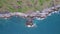 Aerial view of seacoast view in phuket island.Beautiful sea surface Amazing seascape mountain view around Phuket island Thailand.H