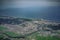 Aerial view of the seaside of Akita City