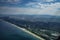 Aerial view of the seaside of Akita City