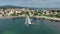 Aerial view of seaside town Ahtopol on Black Sea coast in Bulgaria