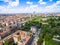 Aerial view of Sempione park in Milan, Italy