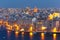 Aerial view of Senglea from Valletta, Malta