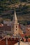 Aerial view of Senj town, touristic destination in Croatia