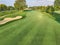 Aerial View of Serene Golf Course at Golden Hour, Indiana